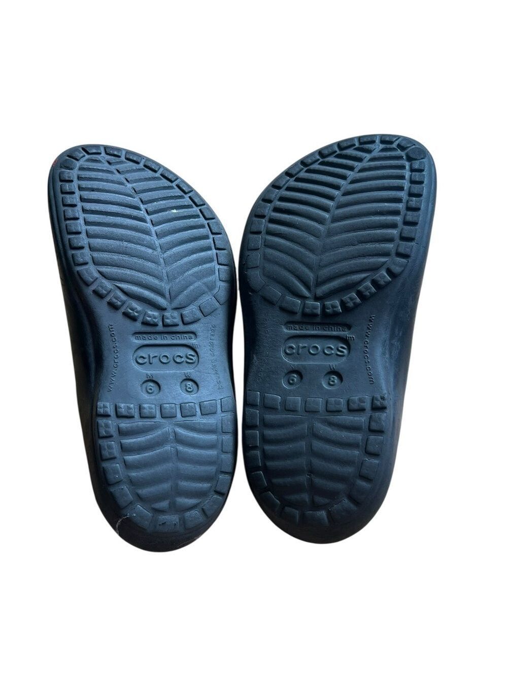 Crocs Black and White Slide Sandals - Picture 3 of 8